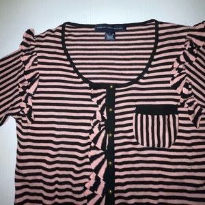 French Connection Pink & Navy stripe sweater